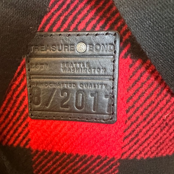 Treasure & Bond WoolPlaid Red and Black Backpack - Picture 5 of 12
